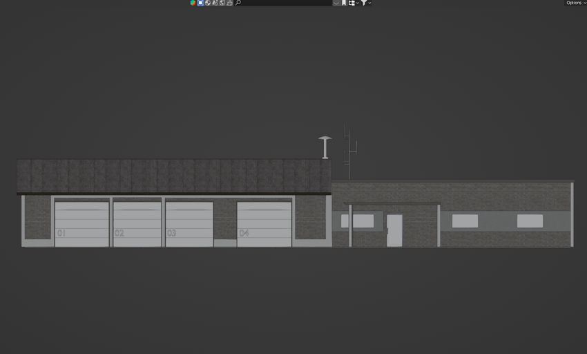 Moderne Feuerwache 4Torig