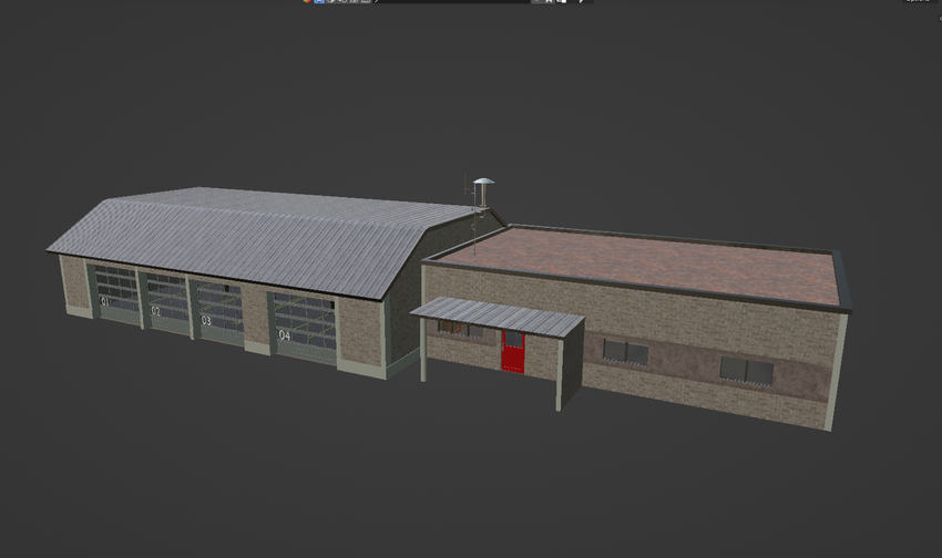 Moderne Feuerwache 4Torig